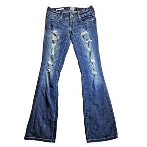 Decree Jeans size 3 Womens Jr  Blue Bootcut Denim Low Rise Casual Preppy Modern